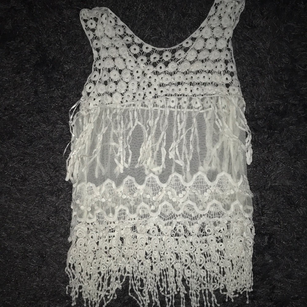 Lace/mesh Top